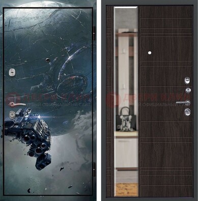 Железная дверь с фотопечатью космической фантастики ДФ-51 в Ростове-На-Дону