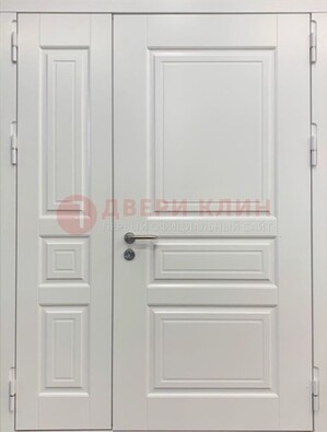 Полуторная светлая металлическая дверь с МДФ ДМ-336 в Ростове-На-Дону