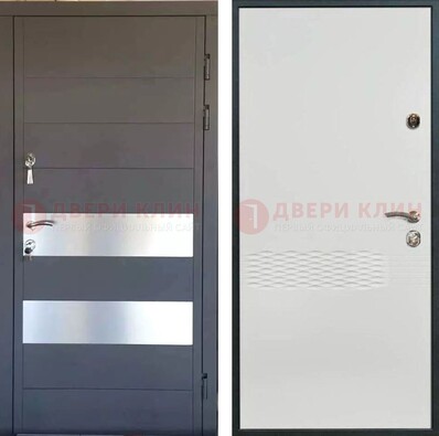 Металлическая дверь МДФ темная и светлая ДМ-420 в Ростове-На-Дону