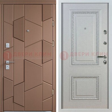 Квартирная стальная дверь с разными панелями МДФ ДМ-496 в Ростове-На-Дону