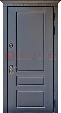 Тёмная входная дверь для коттеджа с МДФ ДМ-528 в Ростове-На-Дону