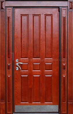 Красная входная дверь для улицы с МДФ ДМ-532 в Ростове-На-Дону
