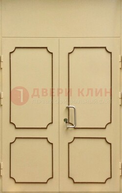 Светлая двухстворчатая дверь для загородного дома с МДФ ДМ-534 в Ростове-На-Дону