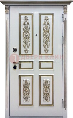 Входная дверь с массивом дуба в белом цвете ДМД-62 в Ростове-На-Дону