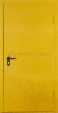 Желтая железная дверь с нитроэмалью ДН-5 в Ростове-На-Дону