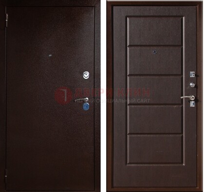 Темная входная дверь с порошковым окрасом ДП-113 в Ростове-На-Дону
