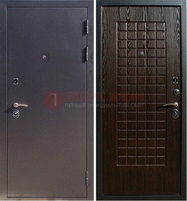 Серая металлическая дверь с порошковым напылением ДП-153 в Ростове-На-Дону
