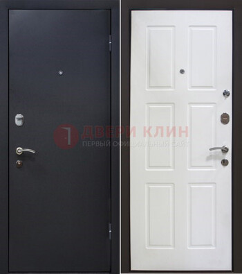 Черная металлическая дверь с порошковым покрытием ДП-193 в Ростове-На-Дону