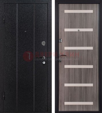 Черная стальная дверь с порошковым окрасом ДП-199 в Ростове-На-Дону