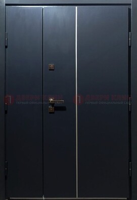 Темная металлическая дверь с порошковым покрытием ДП-220 в Ростове-На-Дону