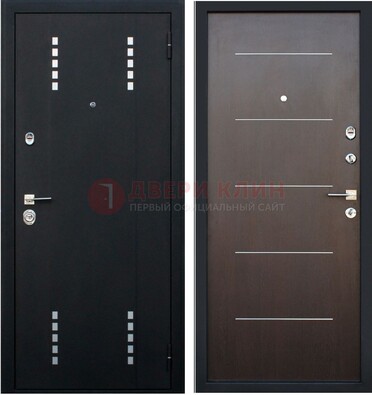 Черная металлическая дверь с порошковым окрасом ДП-62 в Ростове-На-Дону
