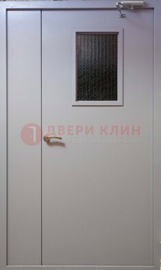 Белая железная дверь ДПД-4 в Ростове-На-Дону