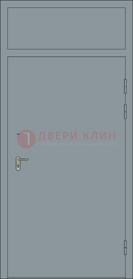 Серая техническая дверь ДПП-16 в Ростове-На-Дону