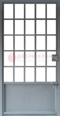 Металлическая решетчатая дверь в сером цвете ДР-7 в Ростове-На-Дону