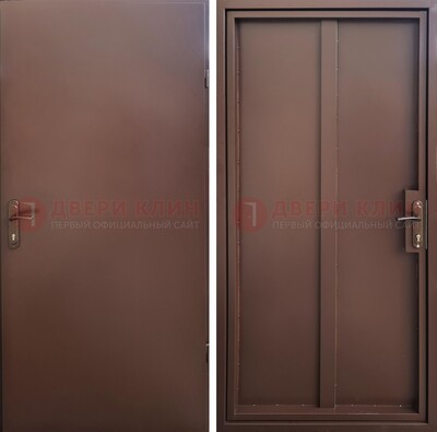 Техническая дверь с порошковым покрытием медный антик с двух сторон ДП-253 в Ростове-На-Дону