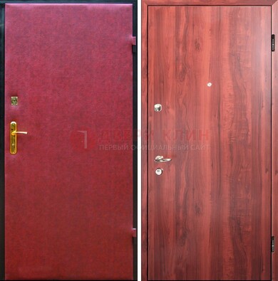 Красная входная дверь с винилискожей ДВ-30 в Ростове-На-Дону
