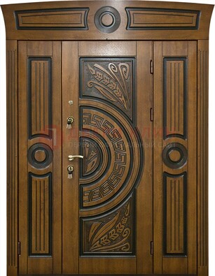 Парадная входная дверь с виноритом и узором ДВТ-194 в Ростове-На-Дону