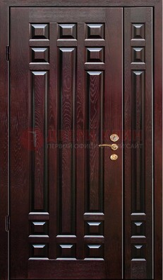 Коричневая металлическая дверь с виноритом ДВТ-20 в Ростове-На-Дону