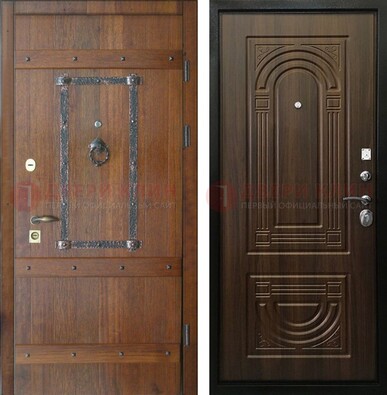 Темная стальная дверь с виноритом ДВТ-232 в Ростове-На-Дону
