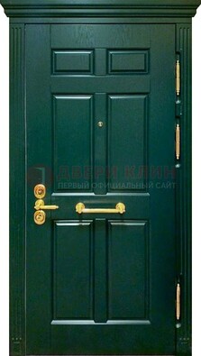 Классическая зеленая дверь с виноритом на улицу ДВТ-248 в Ростове-На-Дону