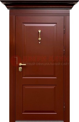 Красная железная дверь винорит для частного дома ДВТ-251 в Ростове-На-Дону