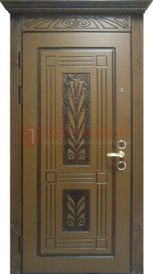 Металлическая дверь с виноритом и узором ДВТ-256 в Ростове-На-Дону