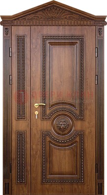 Узорная стальная дверь с виноритом для дома ДВТ-260 в Ростове-На-Дону
