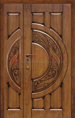 Коричневая входная дверь с виноритом ДВТ-5 в Ростове-На-Дону