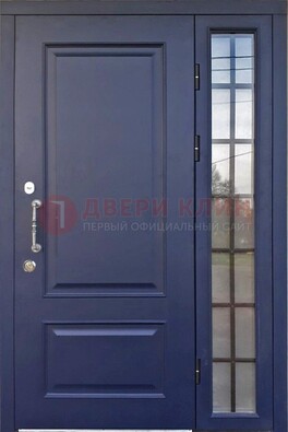 Синяя дверь с виноритом и стеклянными вставками  ДВТ-79 в Ростове-На-Дону