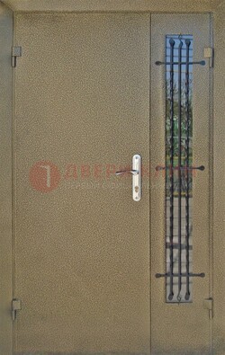 Тамбурная дверь Порошок со стеклом и ковкой ПЛ-20 в Ростове-На-Дону